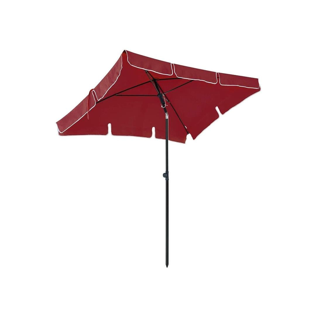Rechthoekige parasol – kantelbaar en in hoogte verstelbaar – UPF 50+ UV-bescherming – 200x125, 230x150 of 180x125 cm