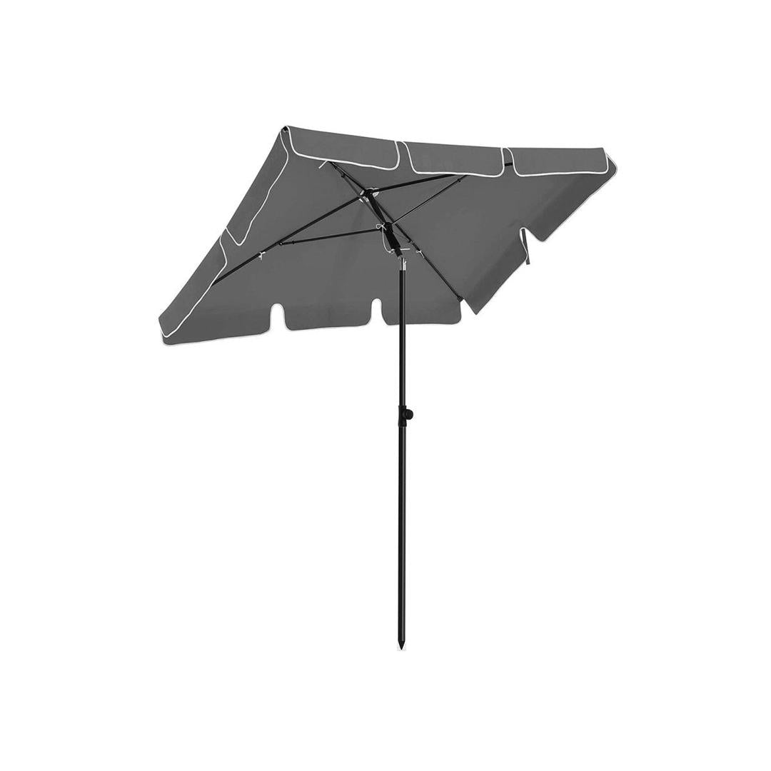 Rechthoekige parasol – kantelbaar en in hoogte verstelbaar – UPF 50+ UV-bescherming – 200x125, 230x150 of 180x125 cm