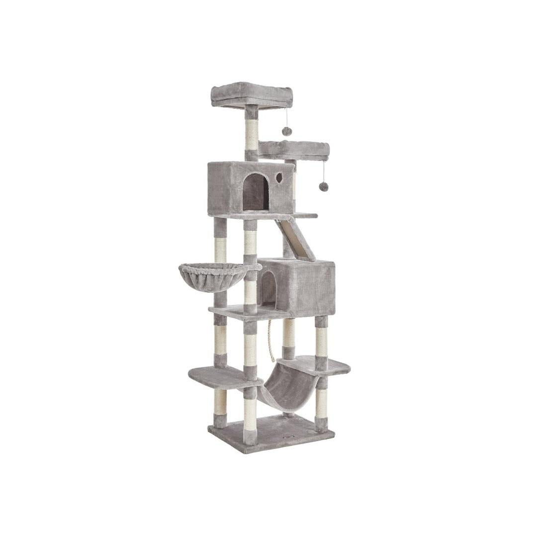 Krabpaal – 206 cm hoog – met ligplaatsen en speelzones voor katten