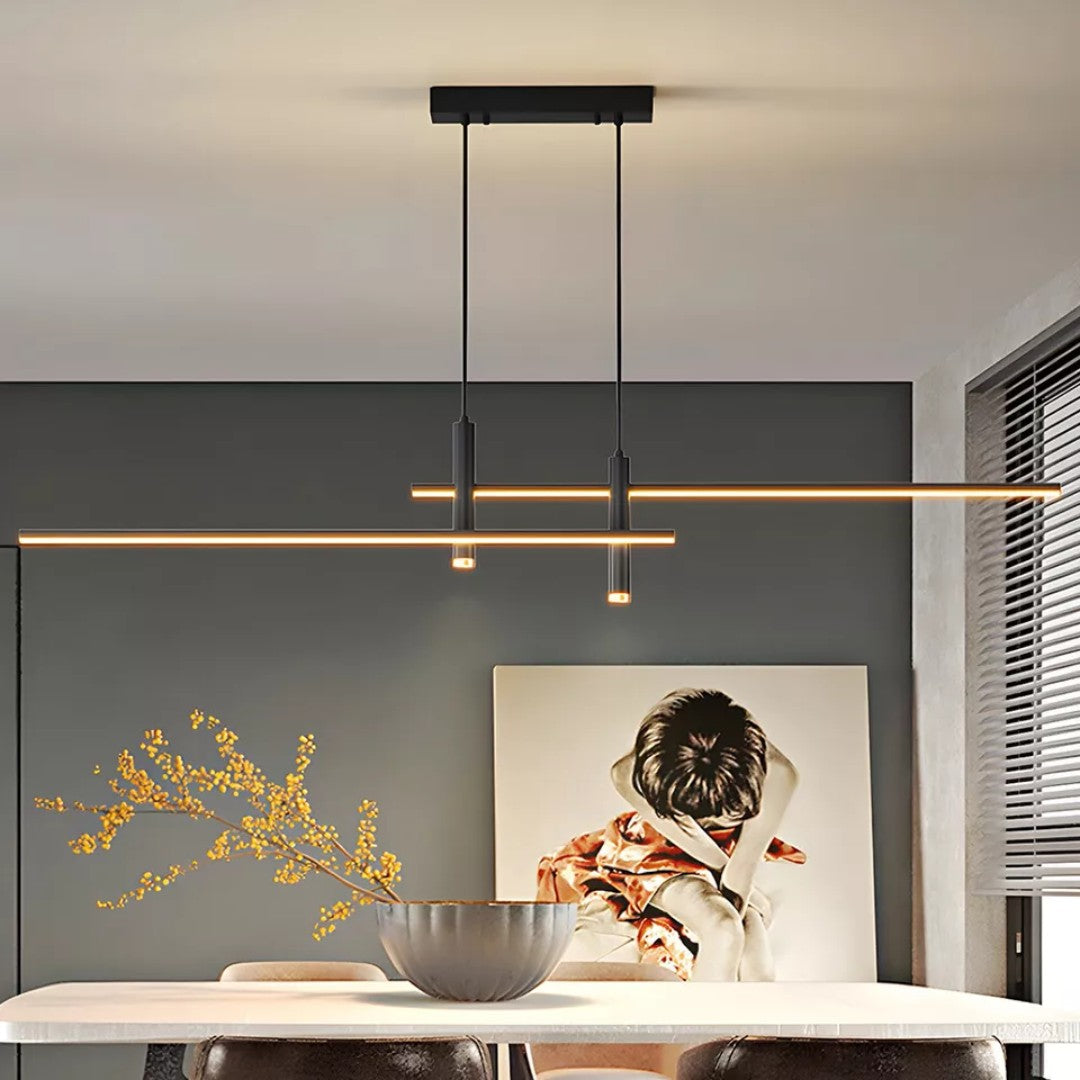 Lyndal hanglamp van aluminium – zijaanzicht