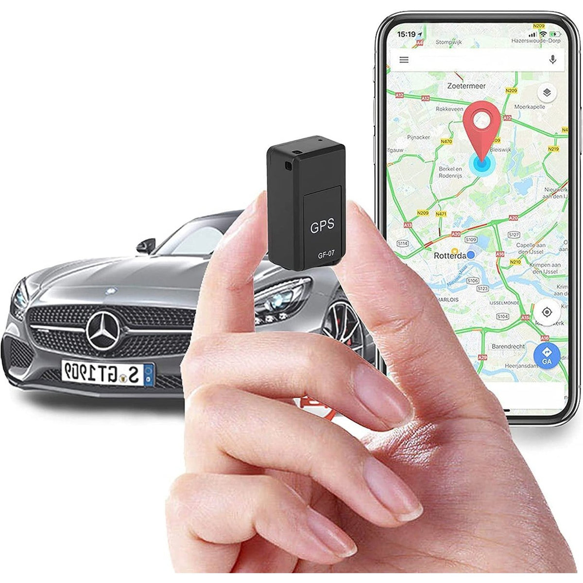 gps-tracker van abs – vooraanzicht