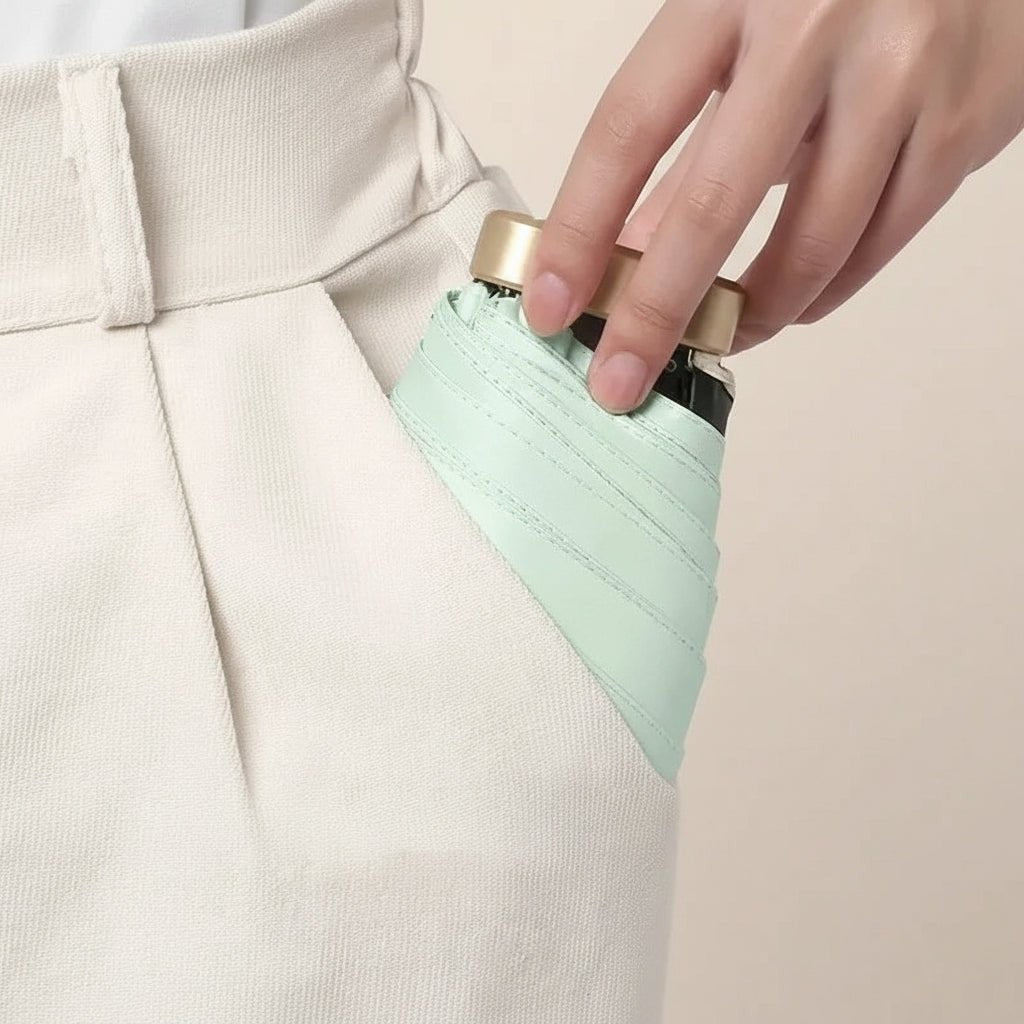 Merarvang product in oranje van duurzaam, waterdicht vinyl – close-up van het materiaal