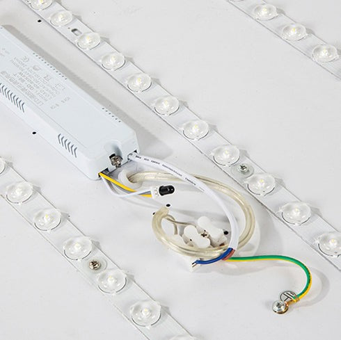 Nervik plafondlamp van ijzer, acryl – zijaanzicht