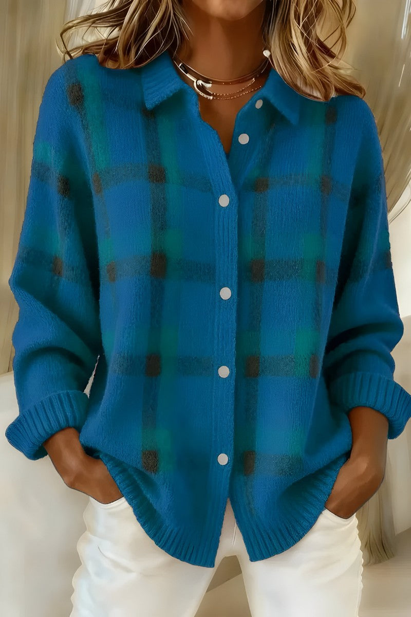 Nolina vest in blauw – close-up van het materiaal