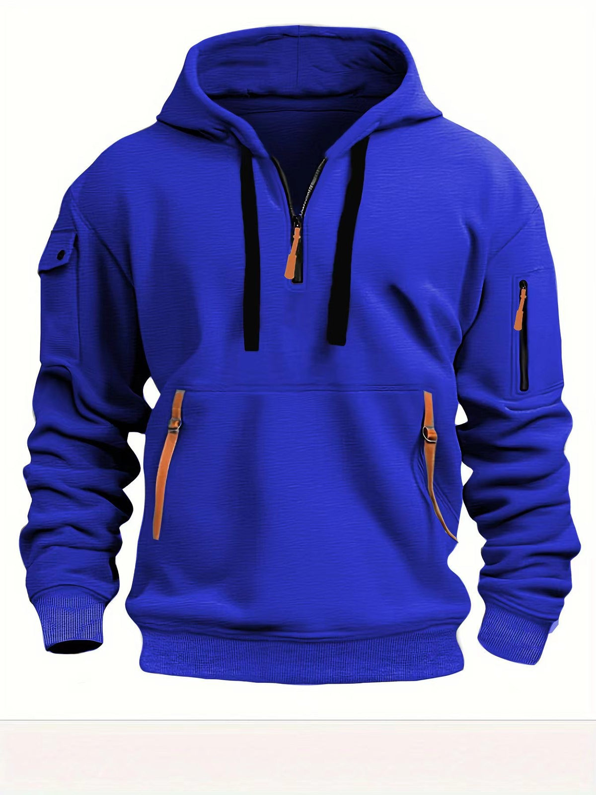 Nord3916 trui in donkerblauw van 100% polyester – detailfoto van de afwerking