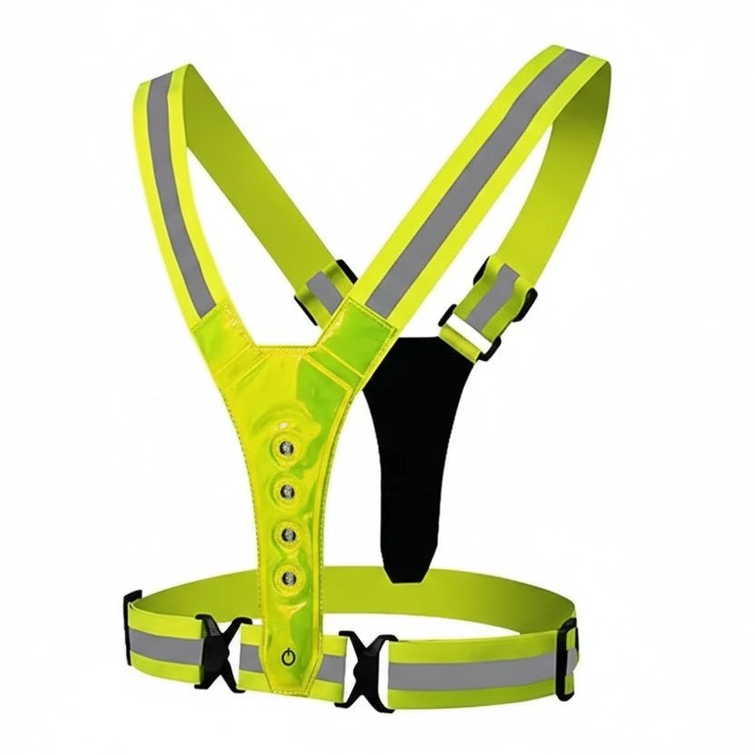 Nord4272 vest van reflective polyester with integrated led system – detail van de rand