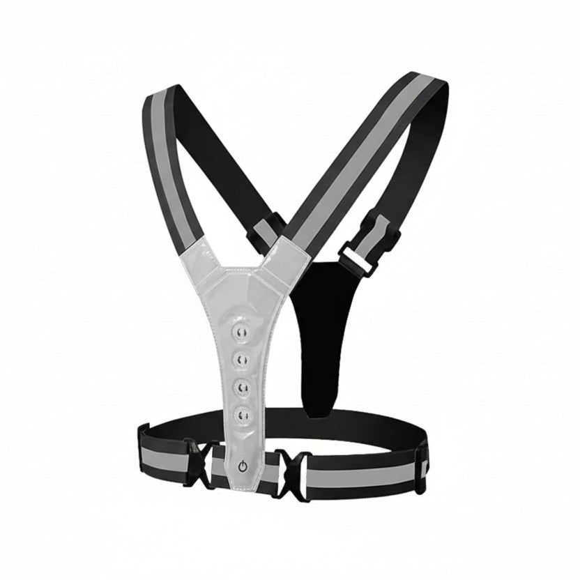 Nord4272 vest van reflective polyester with integrated led system – achteraanzicht