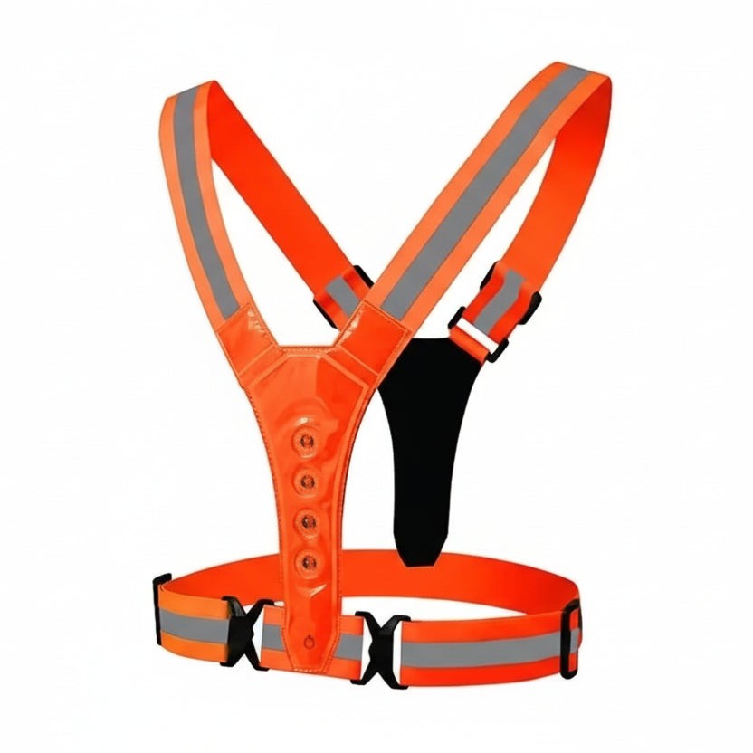 Nord4272 vest van reflective polyester with integrated led system – geplaatst in een interieur