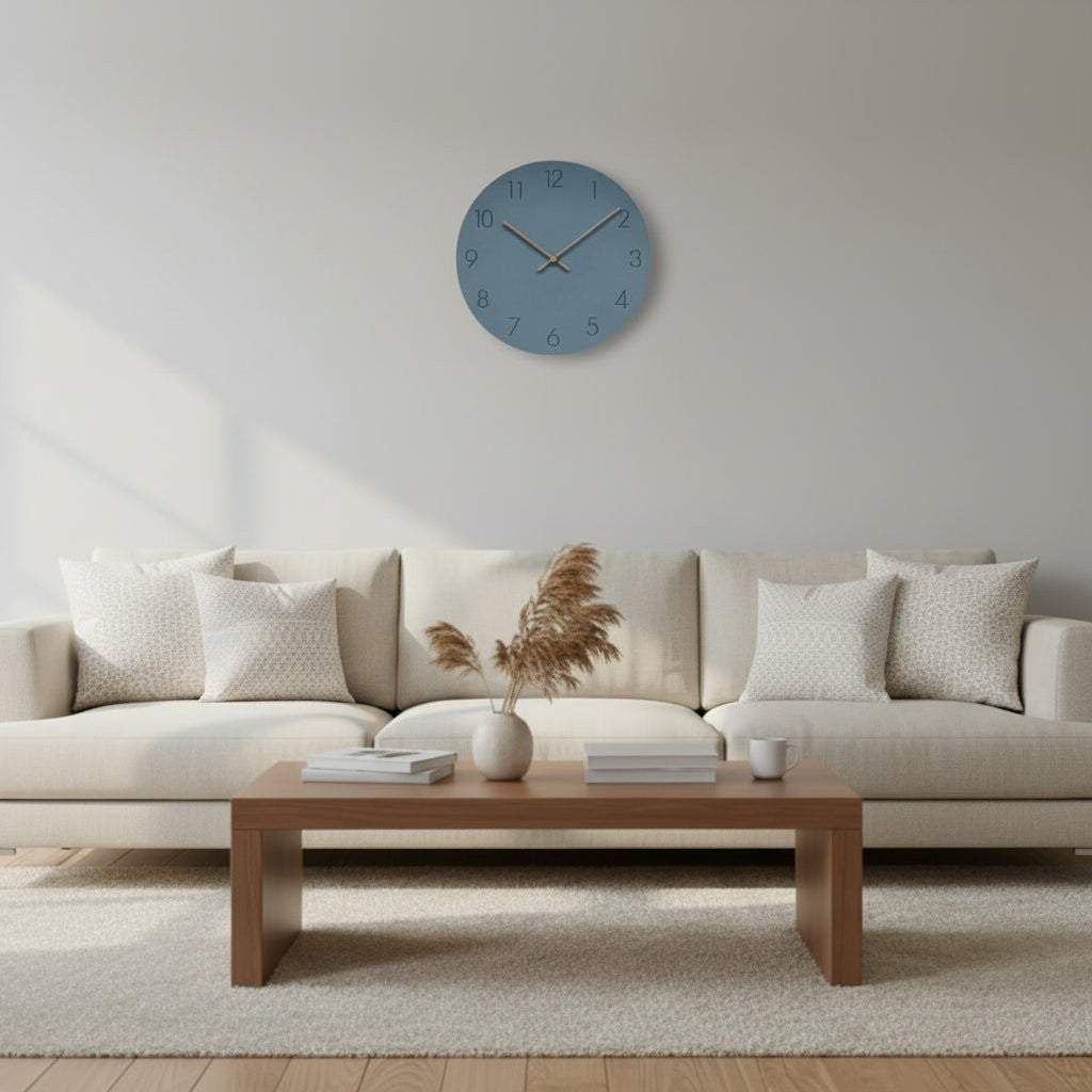 Nord4532 product in grijs van non-toxic mdf board + walnut hout hands – zijaanzicht