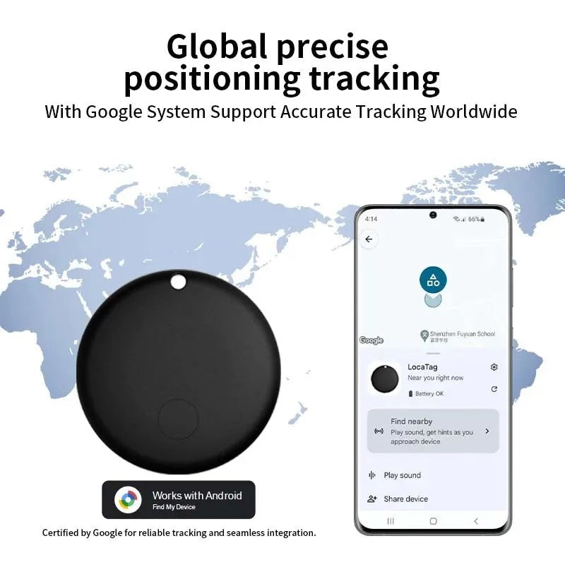 Nord4860 gps-tracker van polyester band, kunststof behuizing (waterdicht en schokbestendig) – in een woonkamer