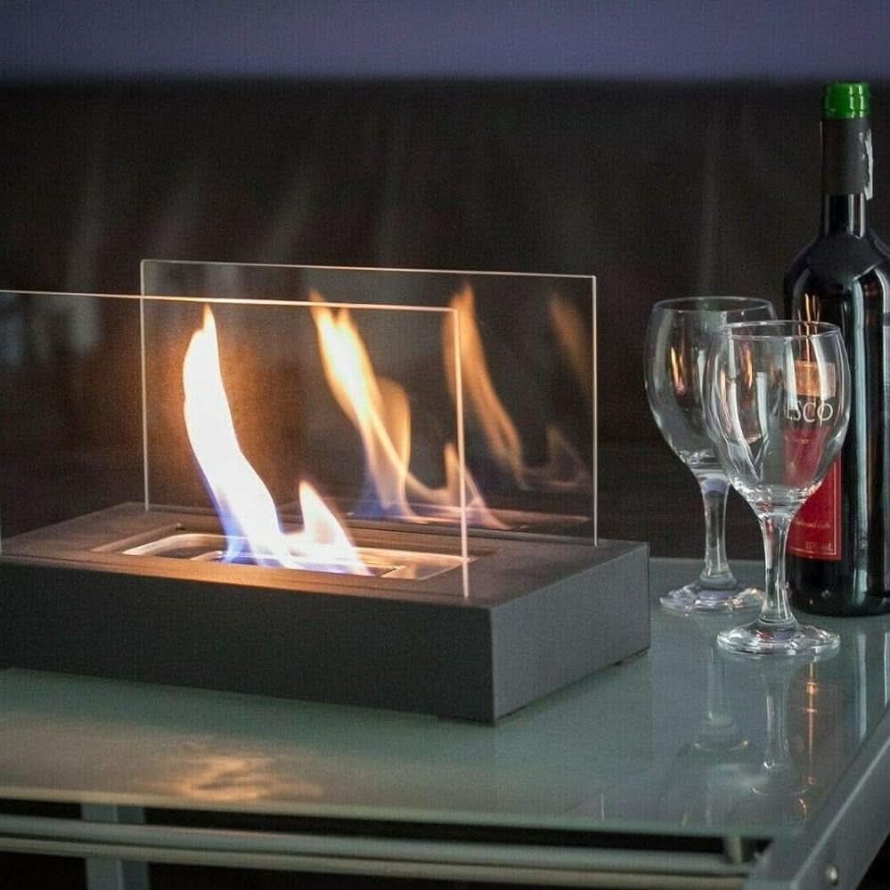 Nord5147 tafelhaard van tempered glas and staal – zijaanzicht