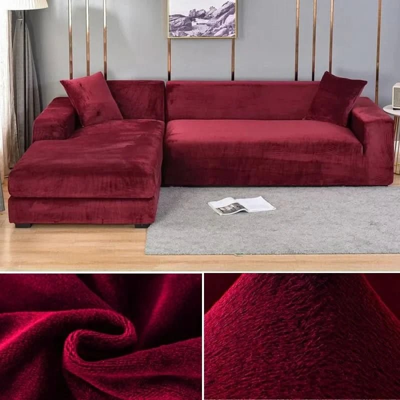 Nord531 bankhoes in kaki van 100% polyester with velvety surface – in gebruik