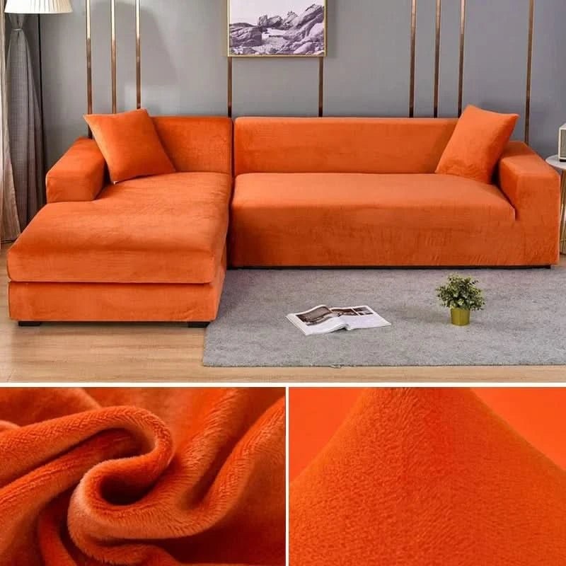 Nord531 bankhoes in ivoor van 100% polyester with velvety surface – close-up van het materiaal