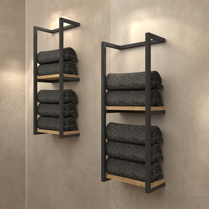 Nord5482 wandplank van metaal (frame) en hout (legplanken) – in een woonkamer