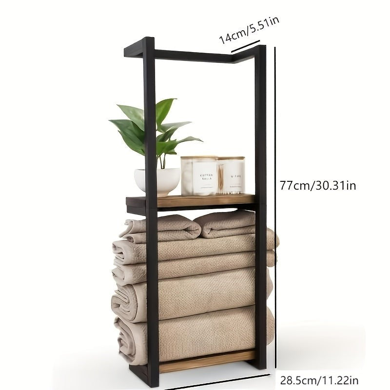 Nord5482 wandplank van metaal (frame) en hout (legplanken) – sfeerbeeld in huis