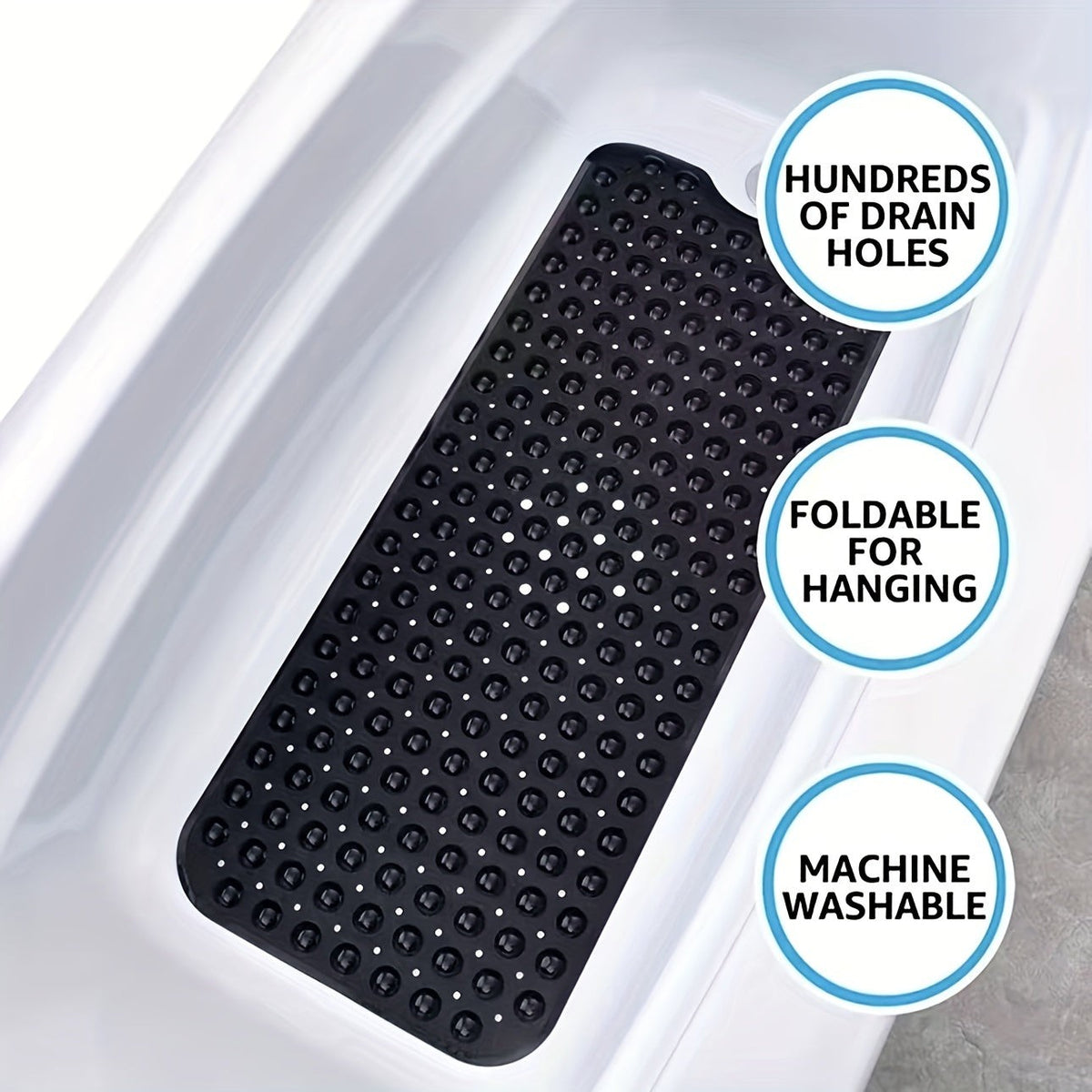 Nord6822 badmat in paars van pvc – close-up van het materiaal