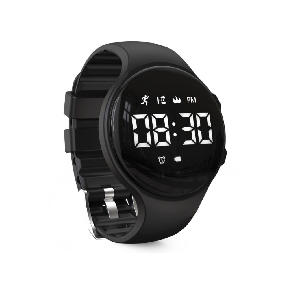Nord8765 horloge in wit van siliconen, kunststof – zijaanzicht
