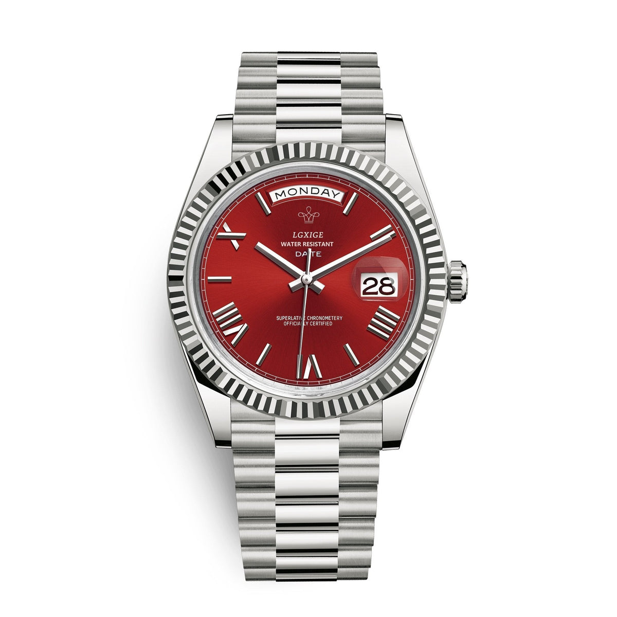 Nord8770 horloge in rood van roestvrij staal – in gebruik