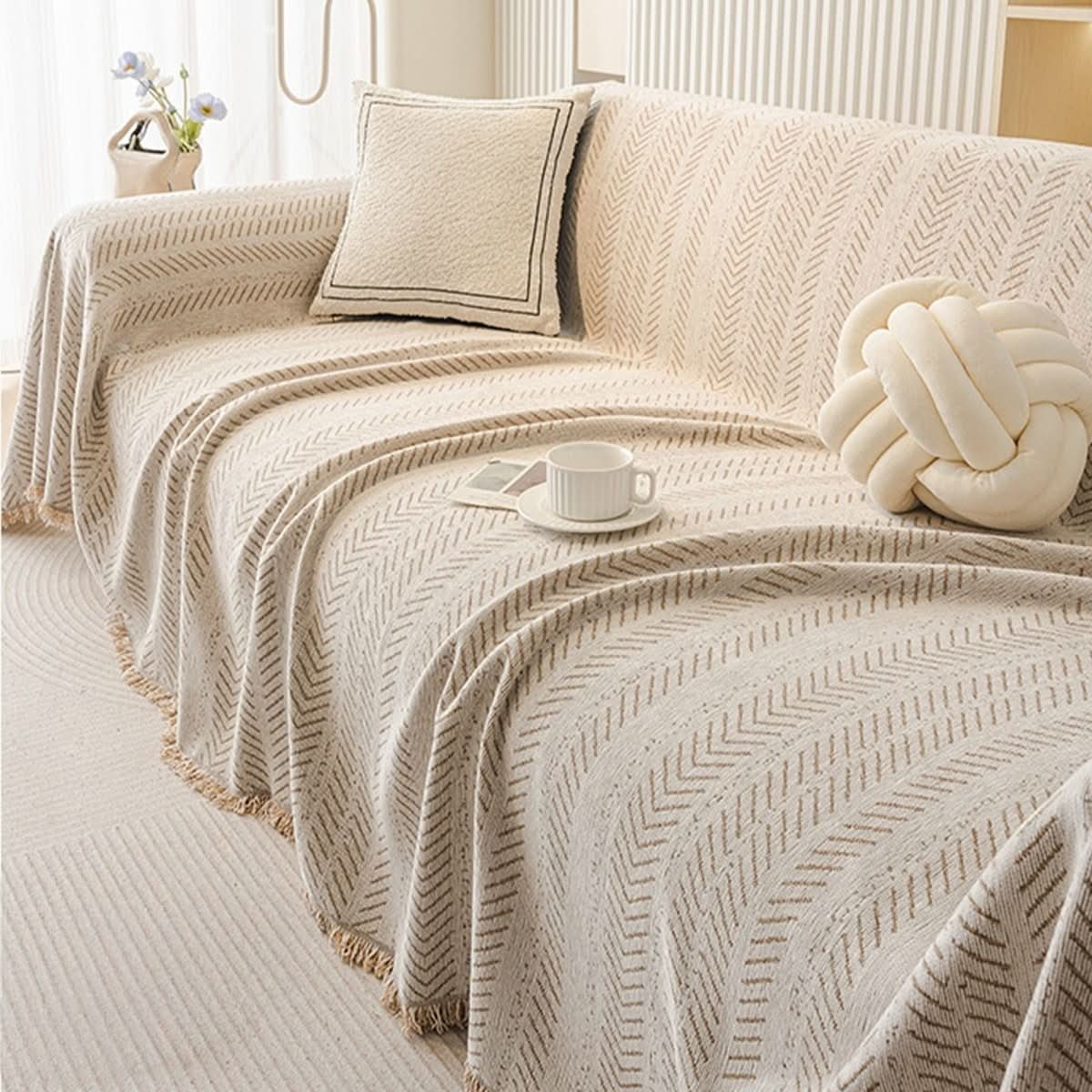 Nord9098 bankhoes in olive grove van chenille – in een woonkamer