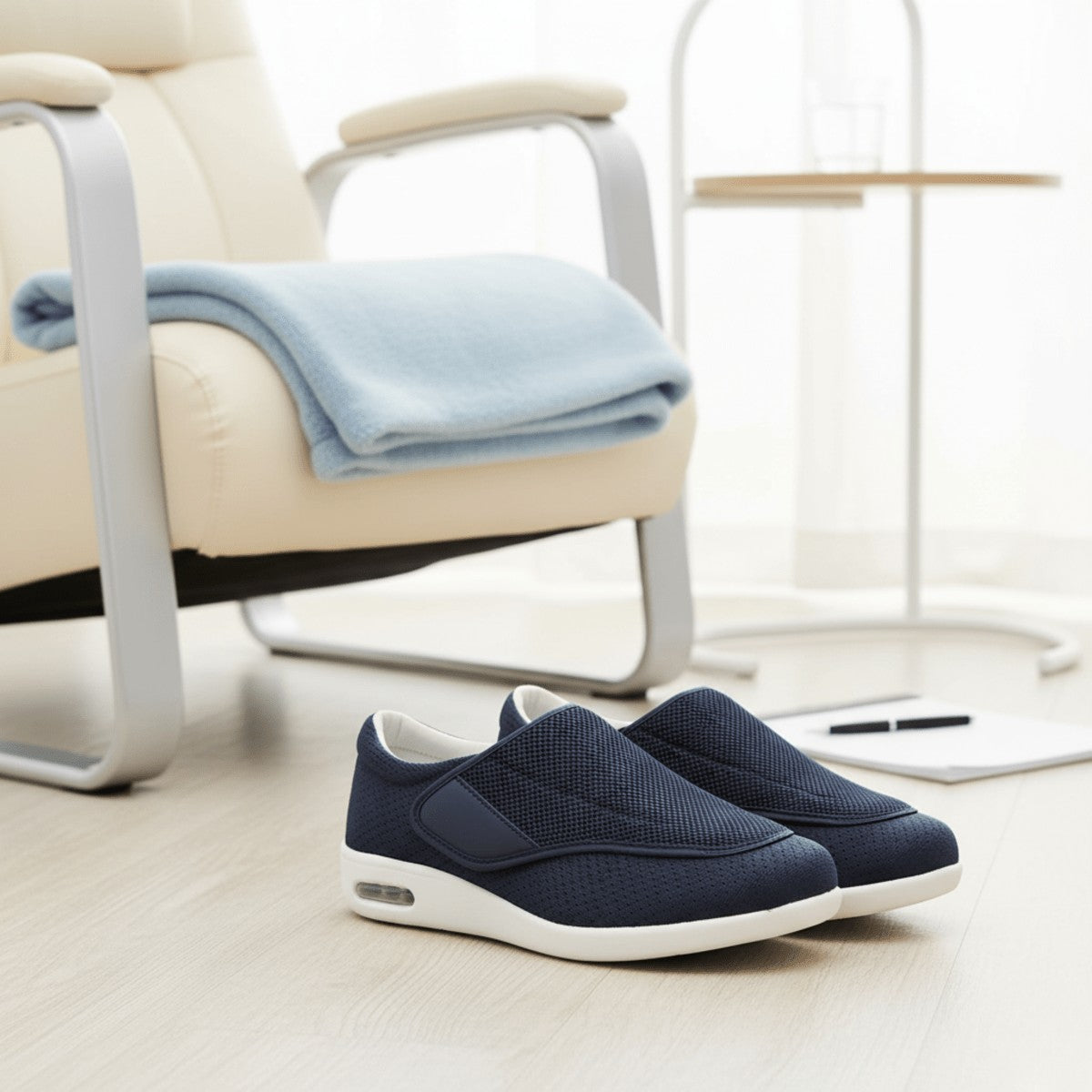 Nord9765 schoen van memory foam – close-up van het materiaal