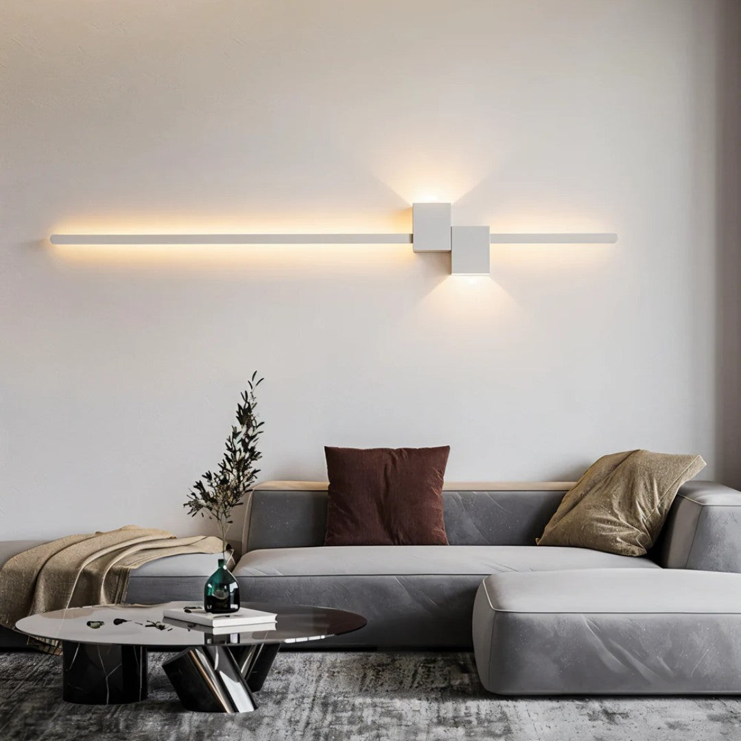 Nordvik wandlamp van aluminium – detail van de rand