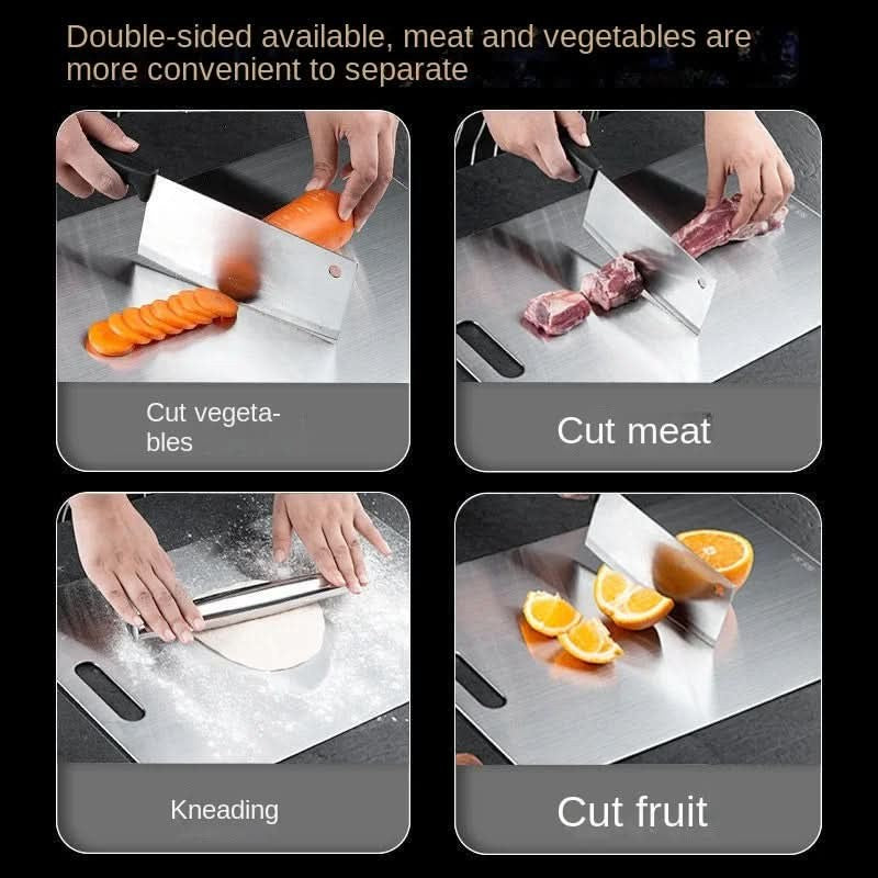 Norora snijplank van premium kitchen-quality roestvrij staal – detailfoto van de afwerking