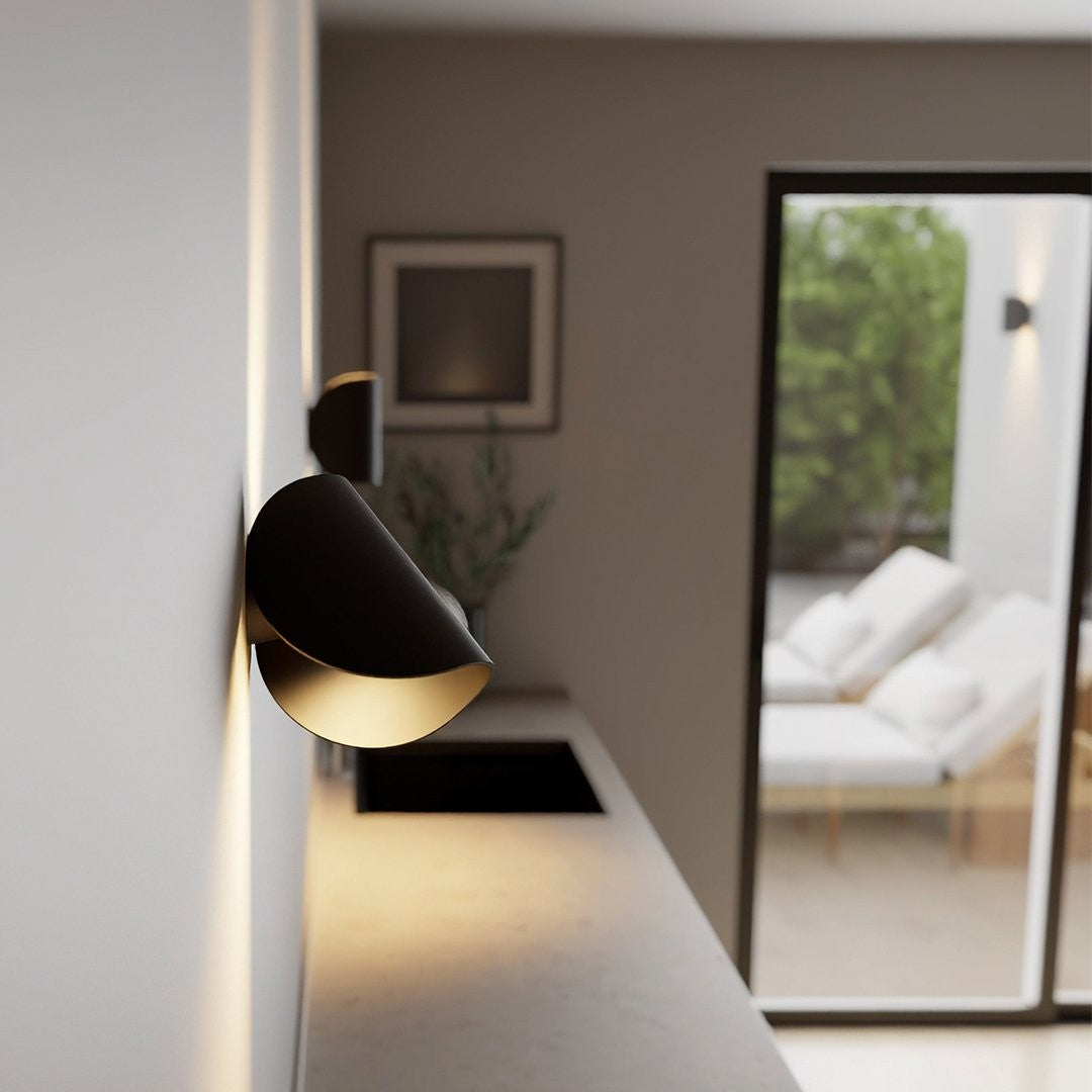 Norvela wandlamp van hoogwaardig aluminium – sfeerbeeld in huis