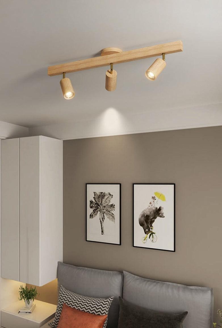 Odina plafondlamp van massief hout – in gebruik (19)