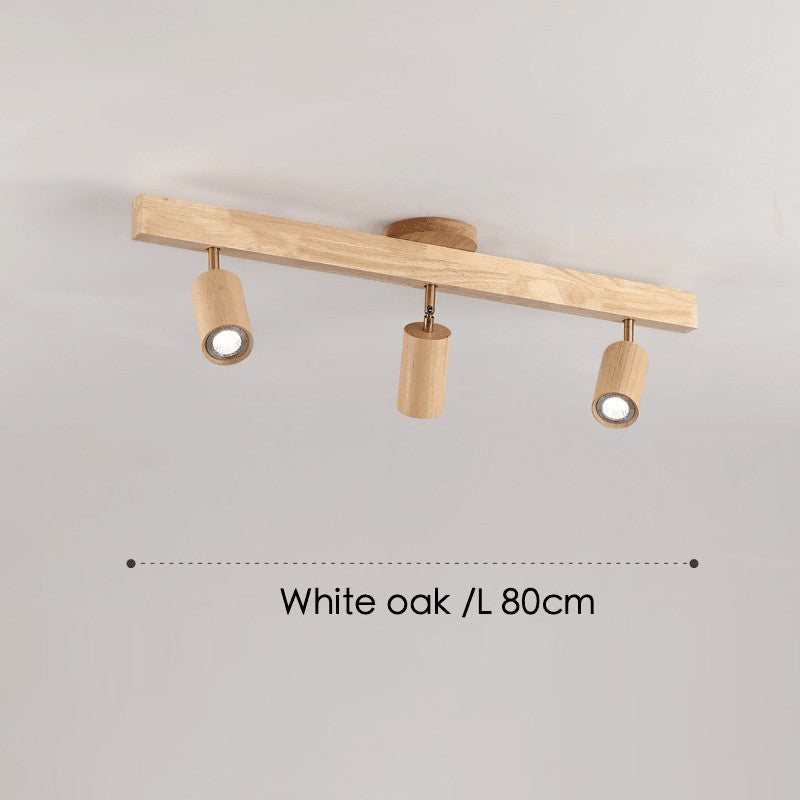 Odina plafondlamp van massief hout – close-up van het materiaal