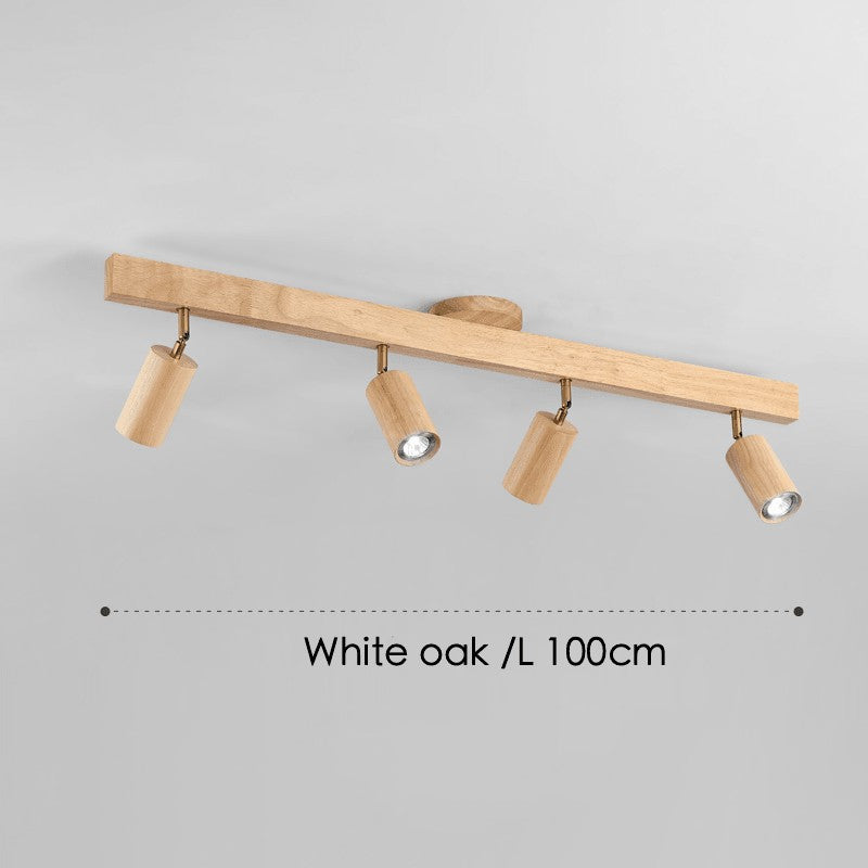 Odina plafondlamp van massief hout – in gebruik