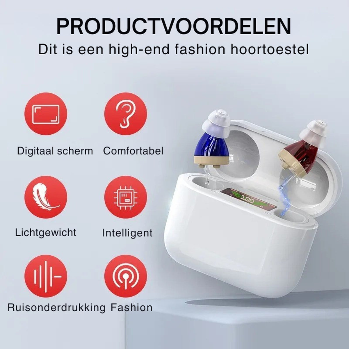 hoortoestel – van bovenaf gezien