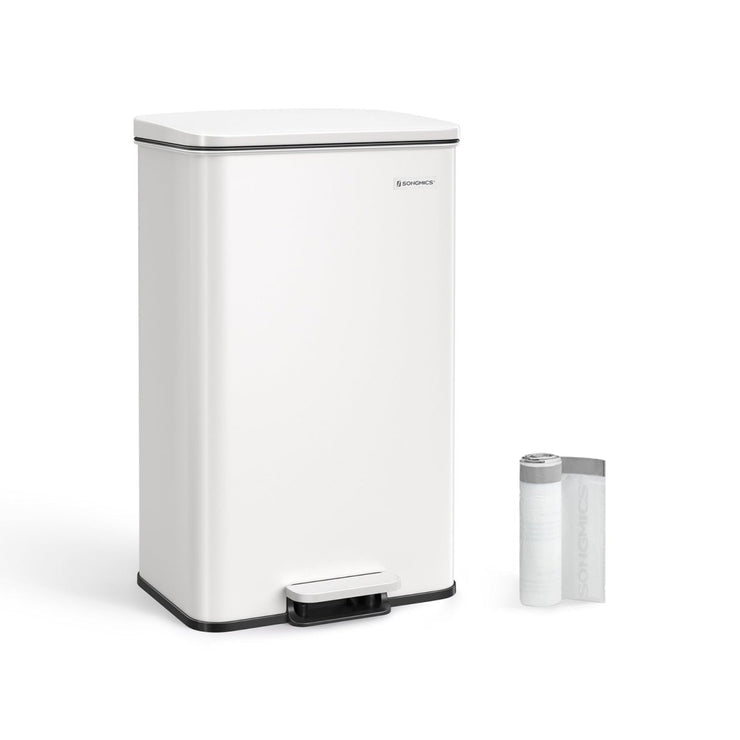 Pedaalemmer 40 liter met zachte sluiting – staal – 34,8 x 32,1 x 55,7 cm – inclusief vuilniszakken
