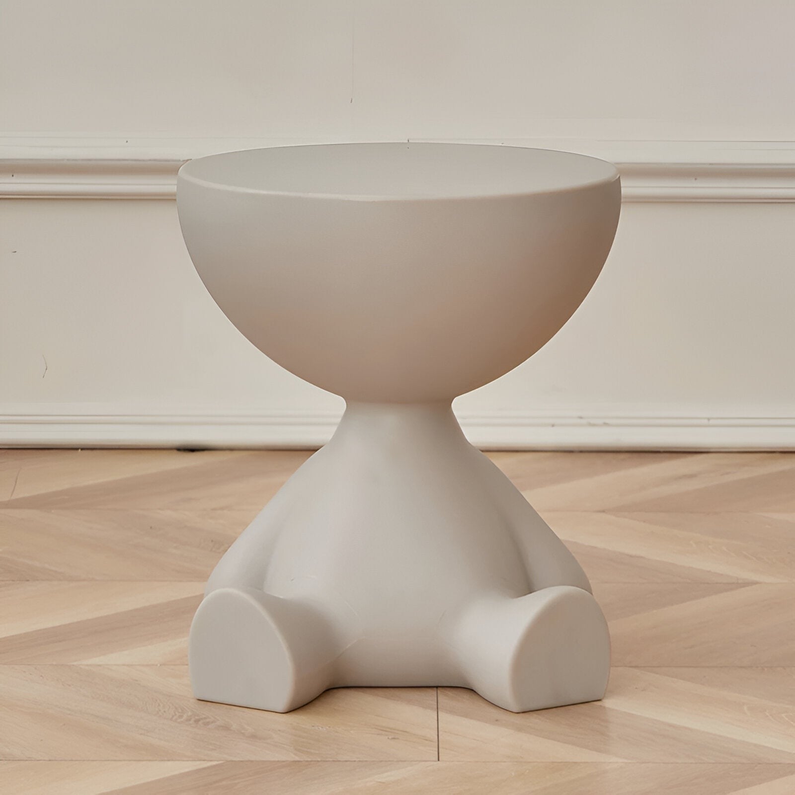 Perlan salontafel van kunststof – detailfoto van de afwerking