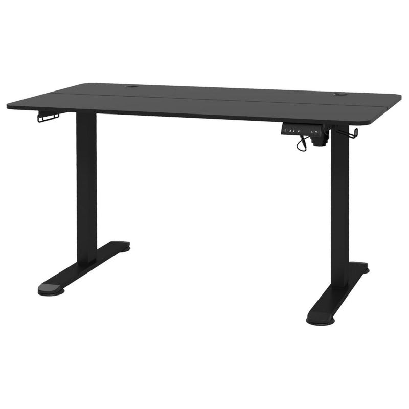 Elektrisch verstelbaar bureau wit – 140x70 cm zit-sta tafel met 4-geheugenstand, 4-delige tafelblad, anti-bots en oververhittingsbescherming