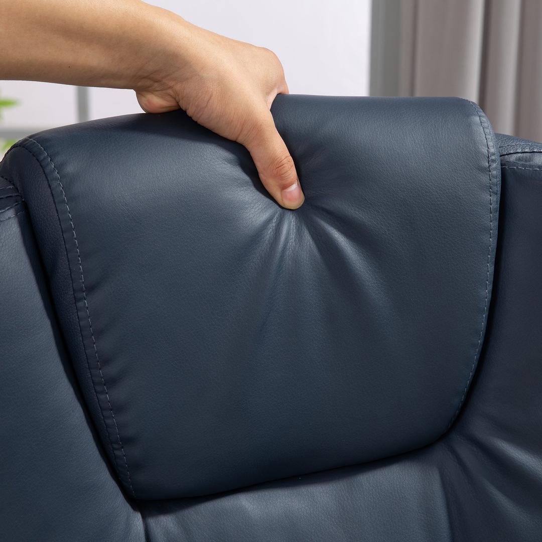 Bureaustoel met massagefunctie – 7 massagepunten, in hoogte verstelbaar, draaibaar, met geïntegreerde voetensteun
