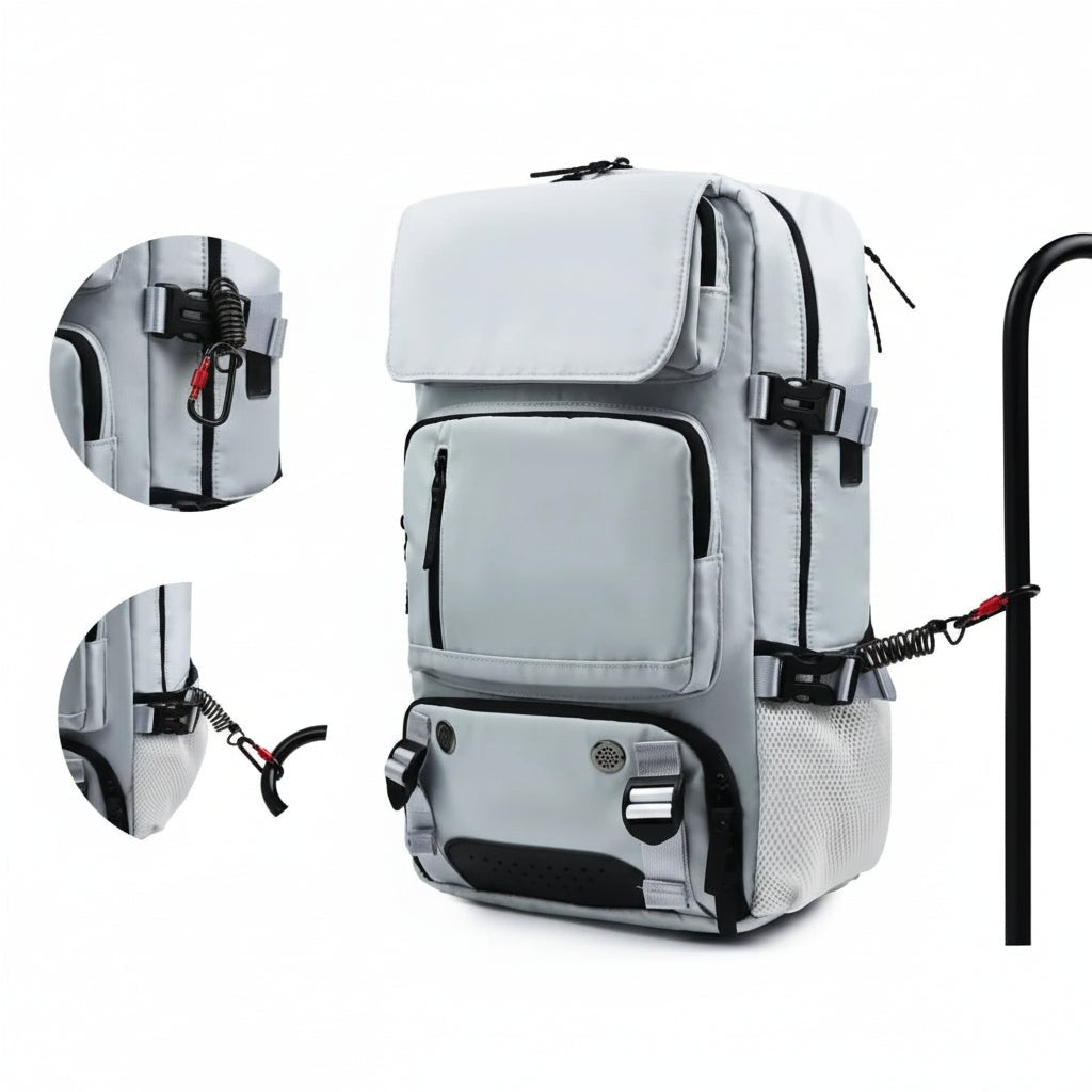 Ravidal product in army groen van high-density, waterdicht oxford fabric – detailfoto van de afwerking