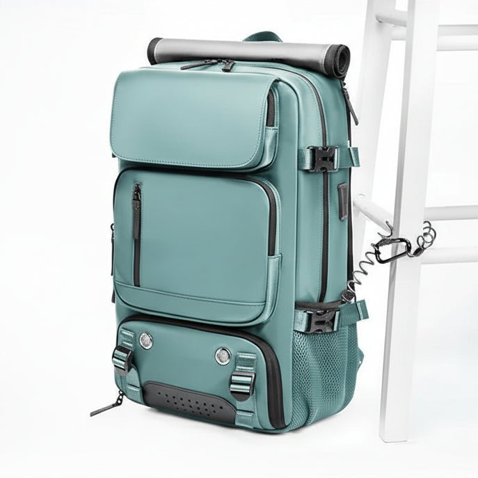 Ravidal product in dark groen van high-density, waterdicht oxford fabric – close-up van het materiaal