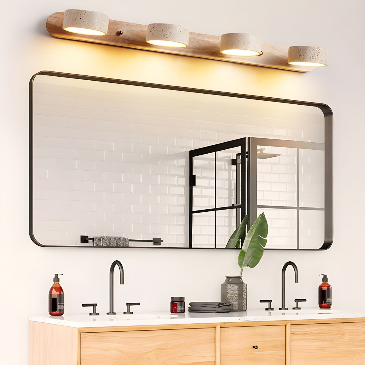 Ravstad wandlamp – close-up van het materiaal