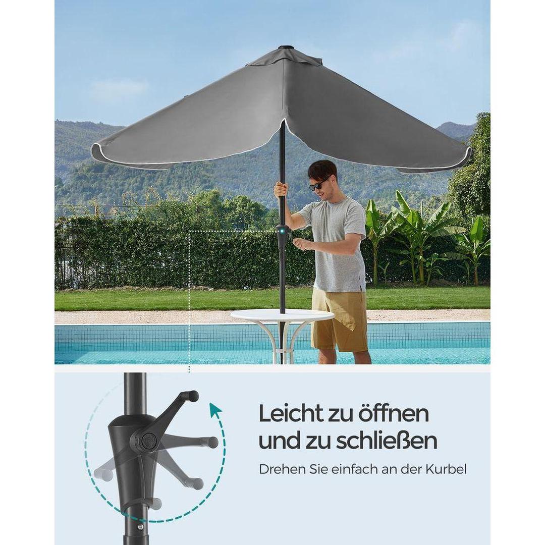 Rechthoekige parasol – kantelbaar – UV-bescherming – geschikt voor balkon