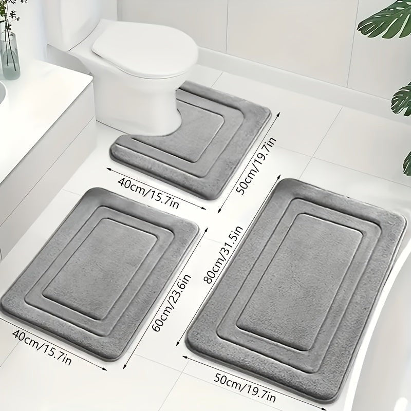 Ronda badmat in beige kleur van hoogwaardig memory foam met microvezel toplaag – detailfoto van de afwerking
