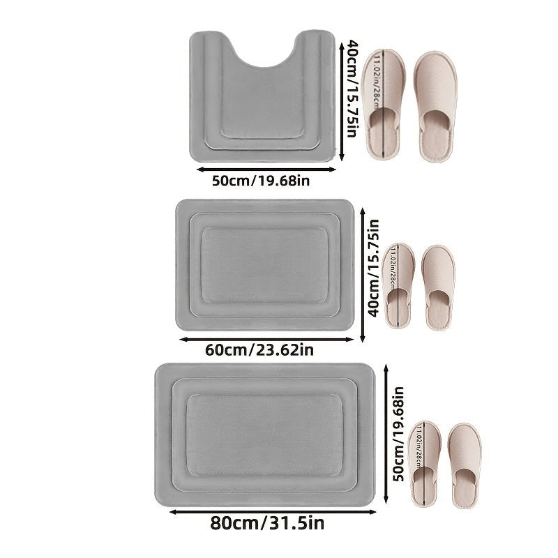 Ronda badmat in donkerblauw van hoogwaardig memory foam met microvezel toplaag – zijaanzicht