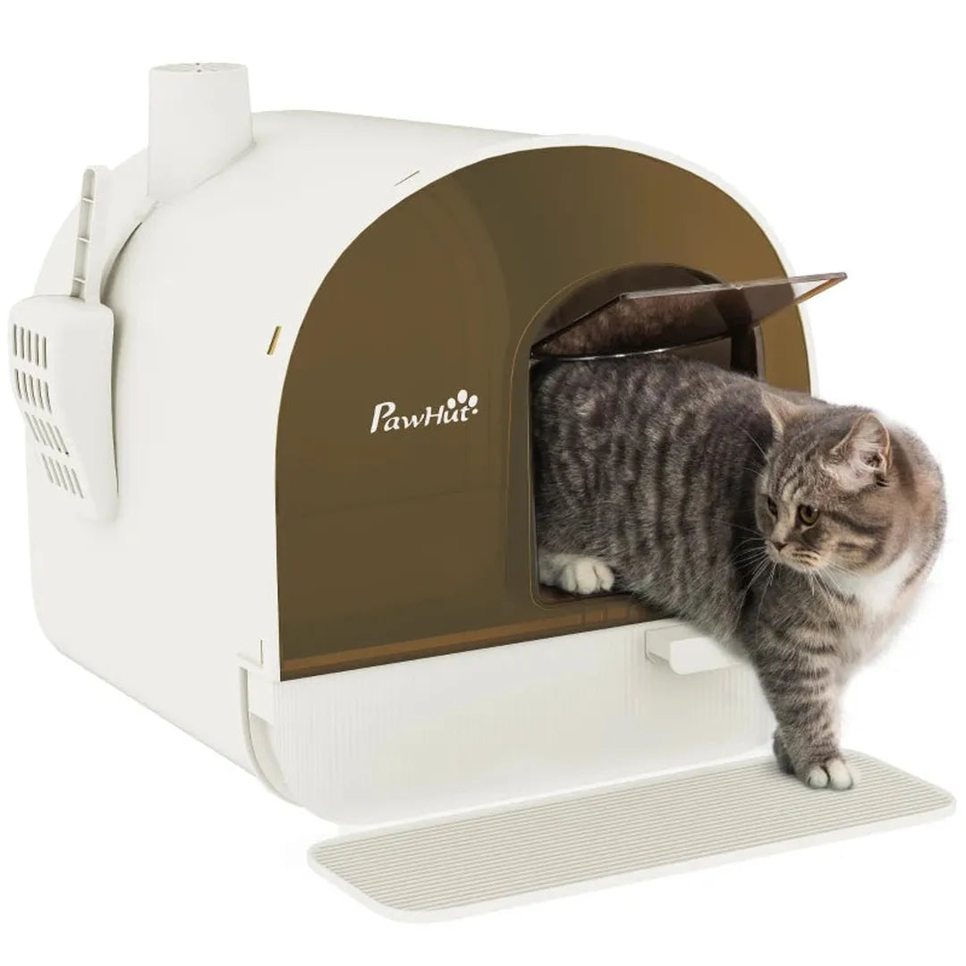 Kattenbak met filter – inclusief 1 vervangfilter en vloermat – 43 x 44 x 47 cm