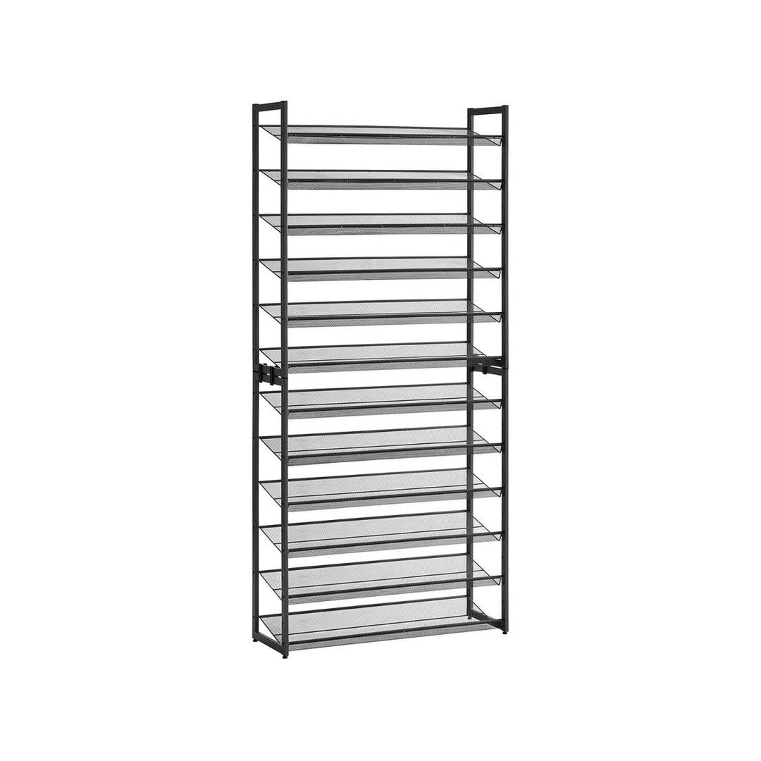 Schoenenrek 12-laags – stapelbaar schoenenorganizer – ruimtebesparend opbergrek voor 48 paar