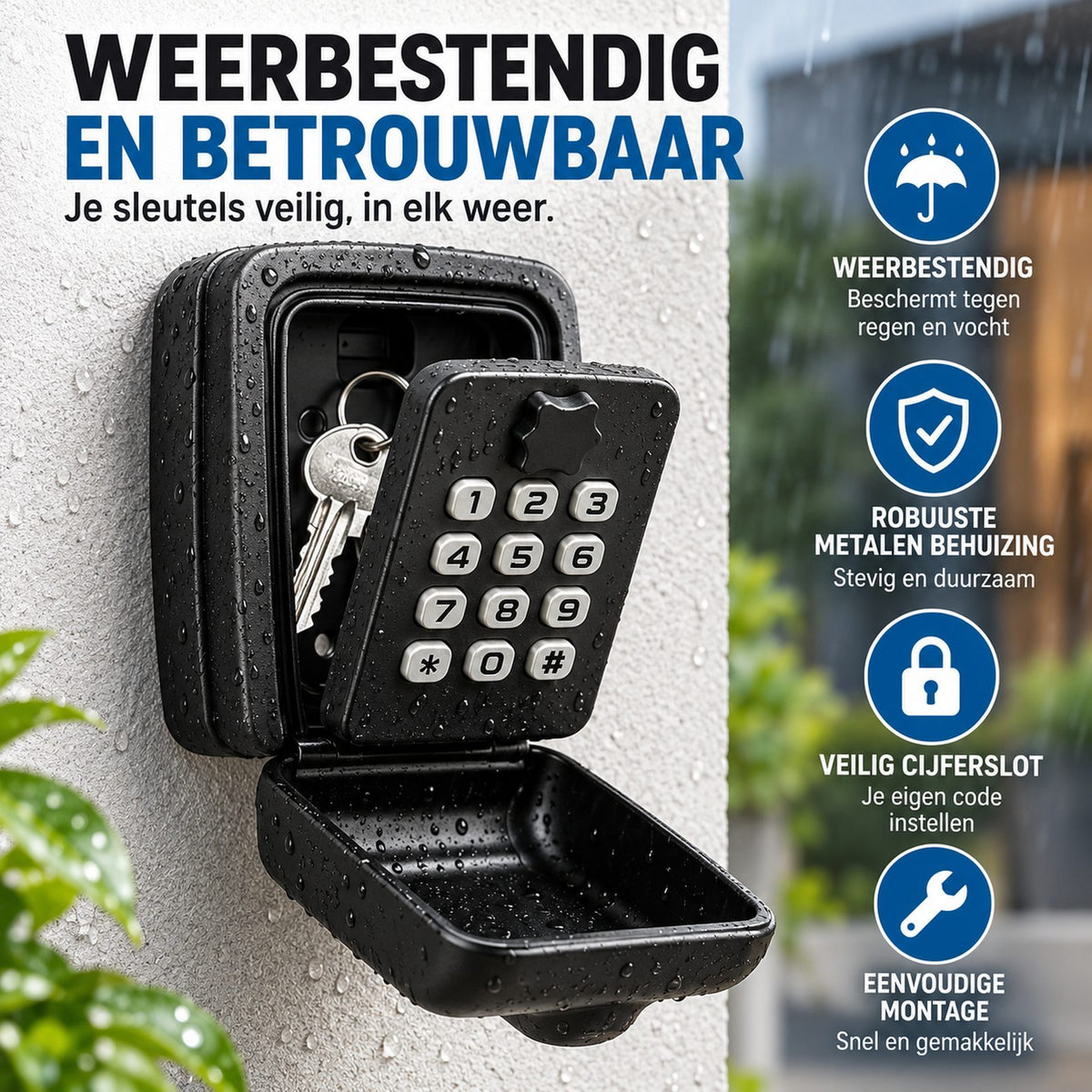 sleutelkastje van metaal – alle uitvoeringen naast elkaar