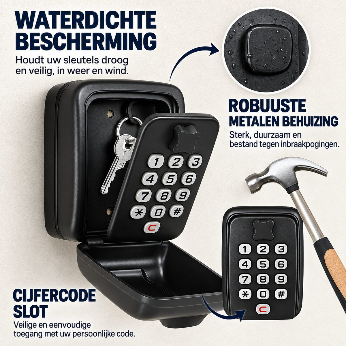 sleutelkastje van metaal – detailfoto van de afwerking (15)