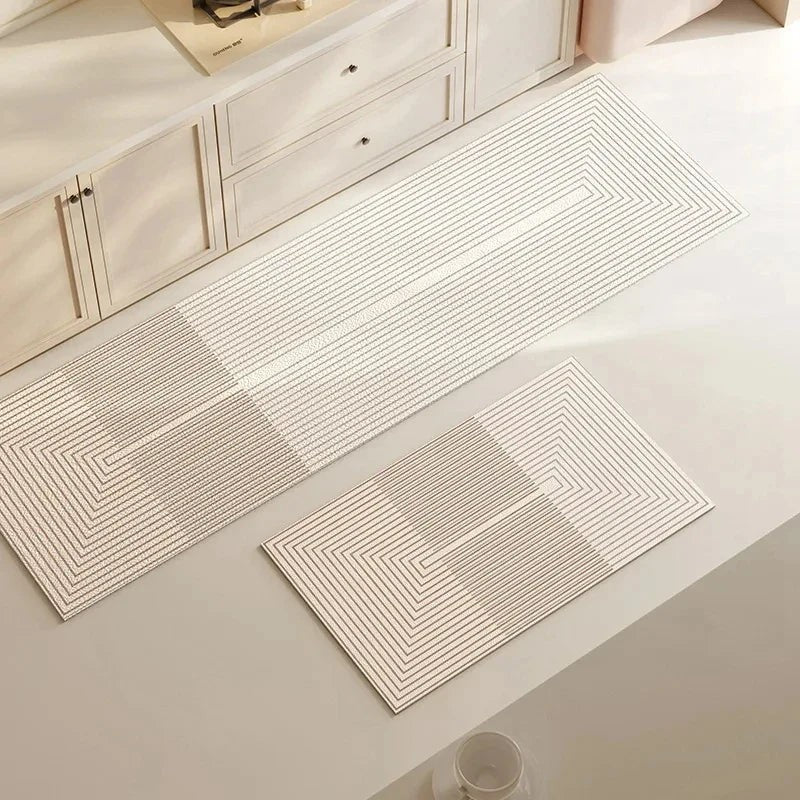 Solvei keukenmat van slijtvast, absorberend vezelmateriaal + antislip onderzijde – in een woonkamer