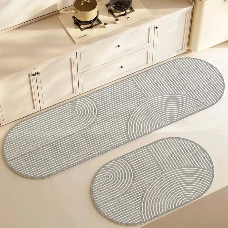 Solvei keukenmat van slijtvast, absorberend vezelmateriaal + antislip onderzijde – close-up van het materiaal