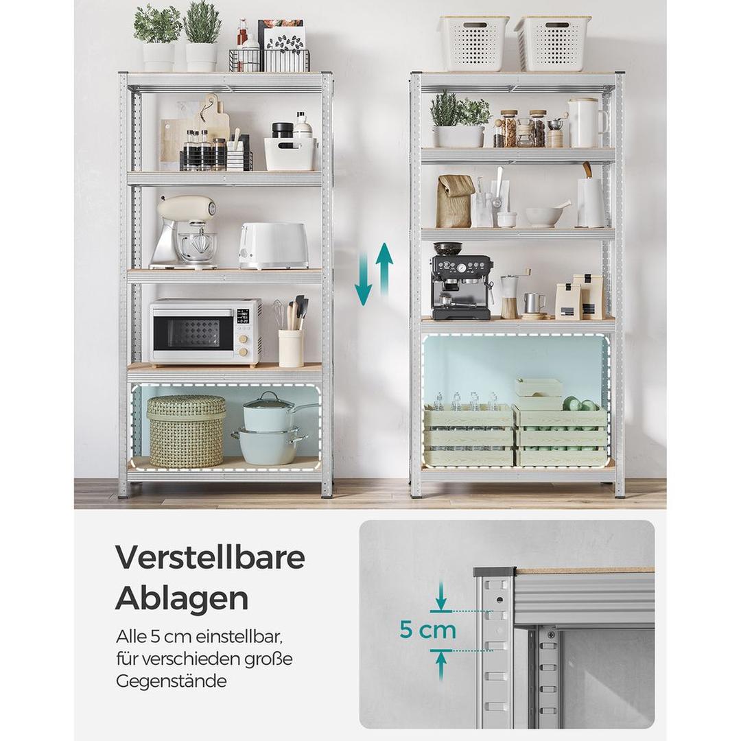Stellingkast – stevig rek – magazijnrek – metalen opbergrek – hoge draagkracht – voor garage, werkplaats en opslag