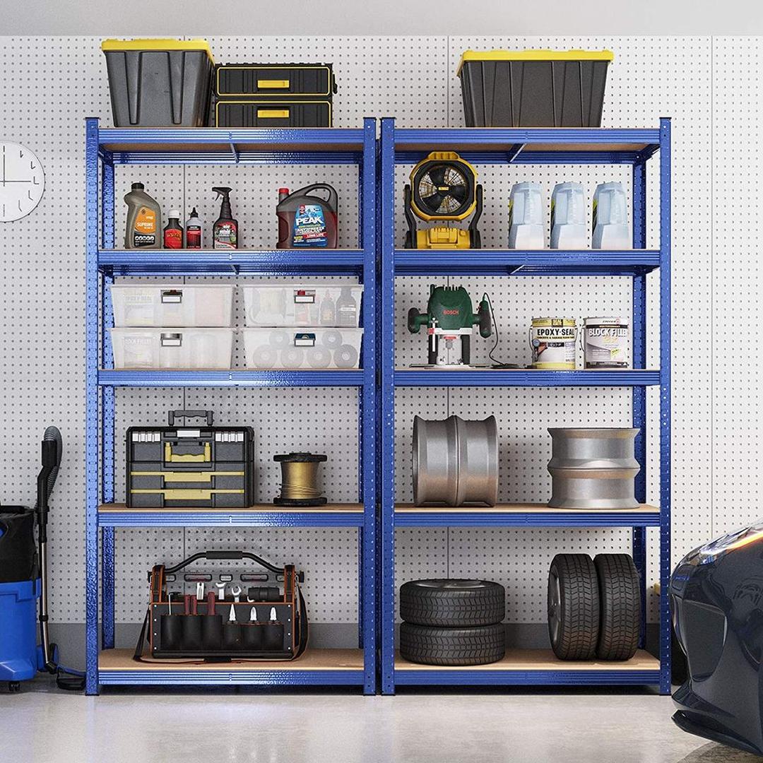 Stellingkast – stevig rek – magazijnrek – metalen opbergrek – hoge draagkracht – voor garage, werkplaats en opslag
