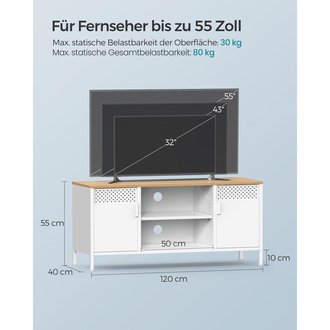 TV-Meubel met Opbergruimte – Vintage TV-Kast met Tijdloos Design voor Woonkamer